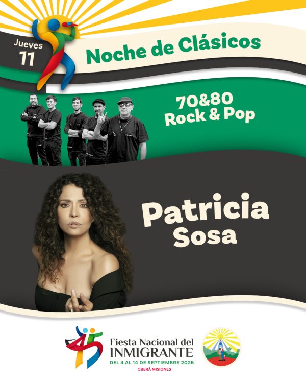 Fiesta Nacional del Inmigrante: grilla de shows, colectividades y precios de entradas 17 11 Noche de Clasicos 1 600x750 1 - 16