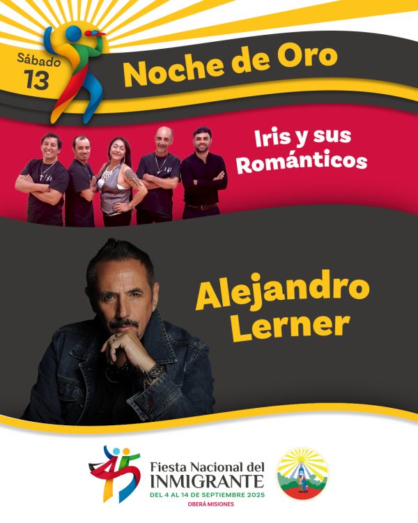 Fiesta Nacional del Inmigrante: grilla de shows, colectividades y precios de entradas 21 13 Noche de Oro 600x750 1 - 20