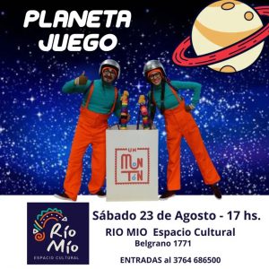 Agenda cultural para el fin de semana en Posadas: folklore, teatro, música y shows al aire libre 5 20250820 acm 14 planeta juego 300x300 1 - 4