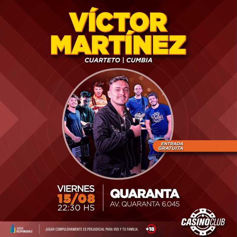 Viví el fin de semana largo en el Casino Club con espectáculos de primer nivel 4 25 08 15 VICTOR MARTINEZ Flyer Feed 1 - 3