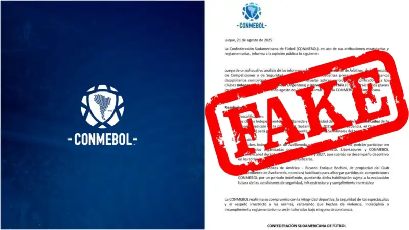 Conmebol desmintió presuntas sanciones a Independiente y la U de Chile Conmebol