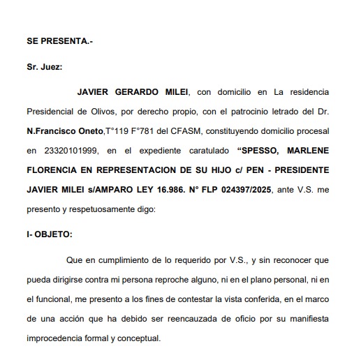 Milei defiende tuit contra Ian Moche: “Fue libertad de expresión” 1 Milei rechaza demanda y ampara su tuit en libertad de expresión