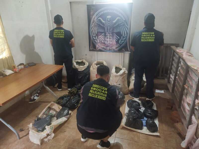 Posadas: incautaron casi 60 kilos de marihuana en un inquilinato Posadas