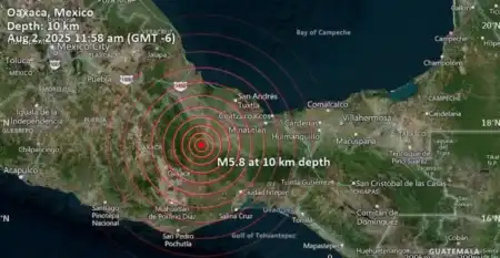 Fuerte sismo de magnitud 5,9 sacudió Oaxaca y se sintió en varios estados de México Sismo