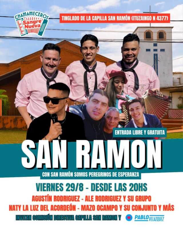 El chamamé y la fe se unen: gran festival en honor a San Ramón en Posadas 2 chamamé capilla san ramón