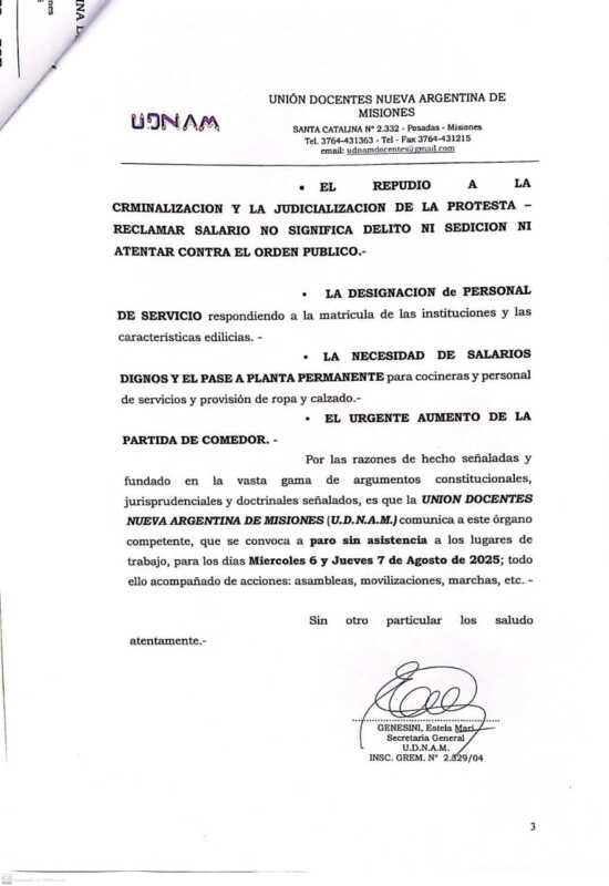 Docentes en Lucha cortaron la Ruta Nacional 14 en San Vicente y UDNAM convocó a paro por 48 horas 16 docentes 1 - 15