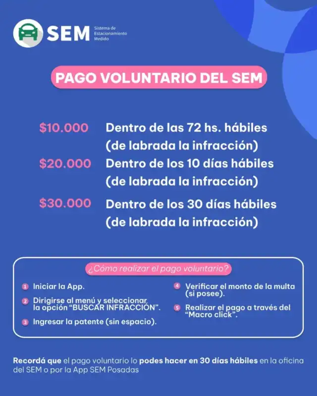 Aumentan las tarifas del SEM en Posadas desde el 16 de agosto 4 pago voluntario obera - 3