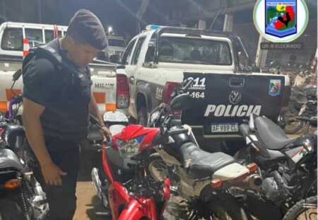 Detienen a motociclistas por picadas, alcoholismo y evasión de controles en Eldorado motociclistas