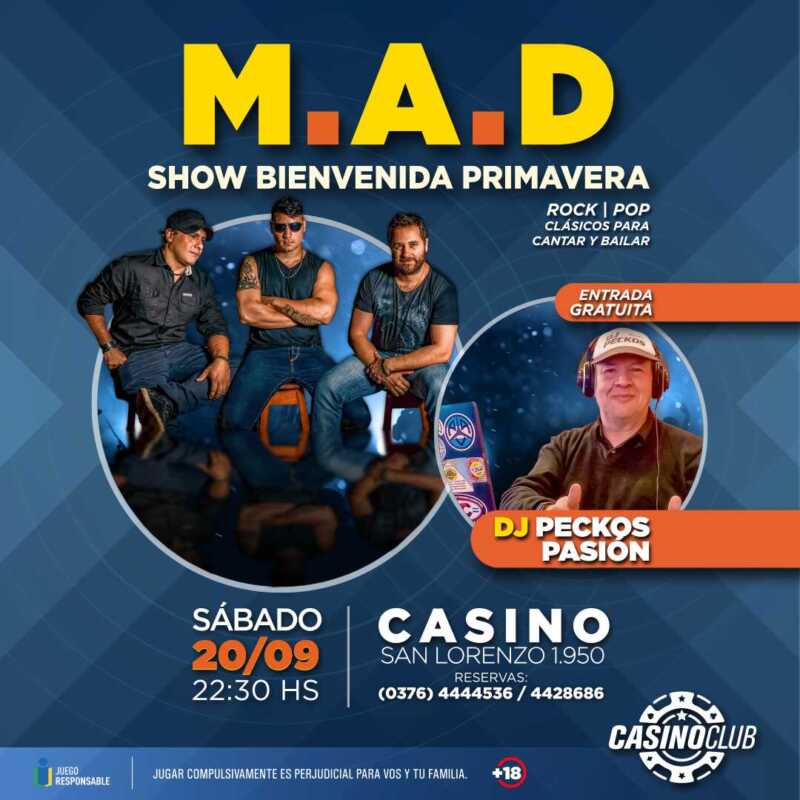 Recibí la primavera en el Casino Club con artistas de primer nivel 8 25 09 20 MAD DJ PECKOS PASION Flyer Feed 1 - 7