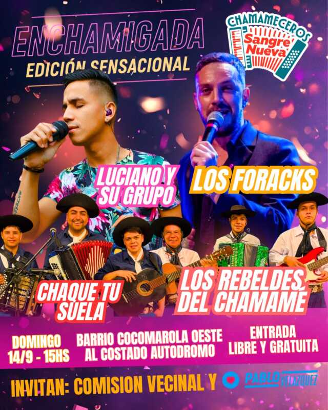 Gran Enchamigada popular este domingo en Cocomarola Oeste 2 Enchamigada popular este domingo en Posadas