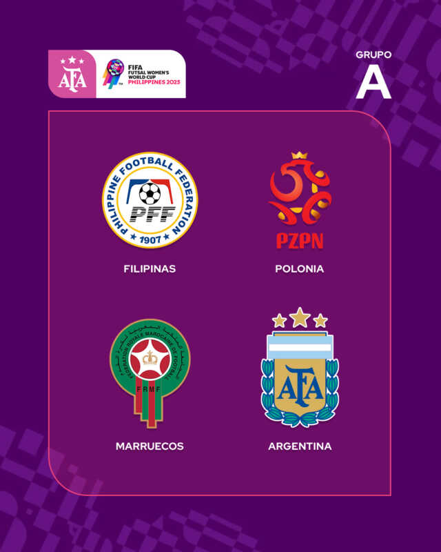 Sorteo FIFA: Argentina jugará en el Grupo A del Mundial Femenino de Futsal