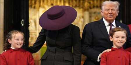 Trump cerró gira en Reino Unido con choques por Palestina y masivas protestas G1GxRrIXMAAW NU - 2