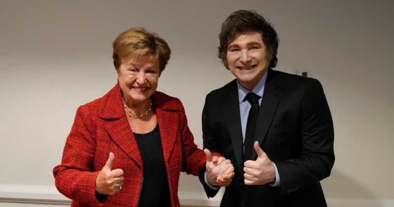 Milei abre su agenda este martes en Nueva York con reuniones clave con Trump y Georgieva 3 Giorgieva y Milei - 2