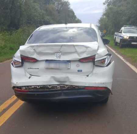 Accidente en cadena en Puerto Iguazú dejó un conductor hospitalizado 2 Ruta 12, Iguazú: choque en cadena con colectivo, camioneta y dos autos