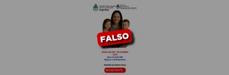 Alerta: circula web trucha del “Bono Mujer” en Argentina