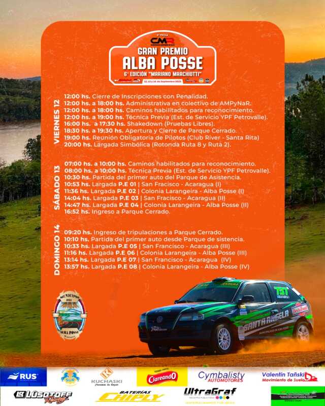 Misionero de Rally: la fecha de Alba Posse, con horarios confirmados 3 WhatsApp Image 2025 09 09 at 19.18.10 - 2