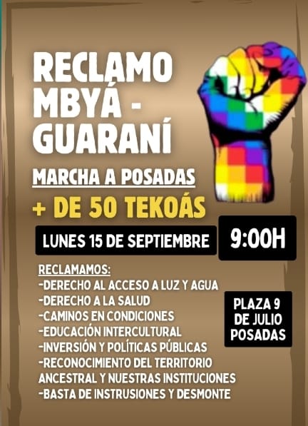 Comunidades guaraníes acamparán en Posadas en reclamo de agua, salud y tierras 1 acampe indígenas posadas