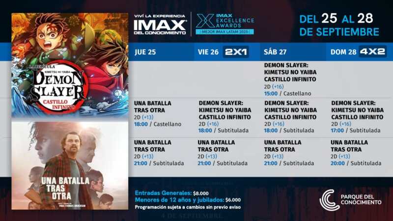 Di Caprio regresa al IMAX: “Una batalla tras otra” llega con fuerza a la cartelera 2 IMAX del Conocimiento: estreno de DiCaprio y fenómeno Demon Slayer