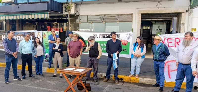 Productores se movilizaron para proteger sus chacras y exigir un precio justo de la yerba mate.