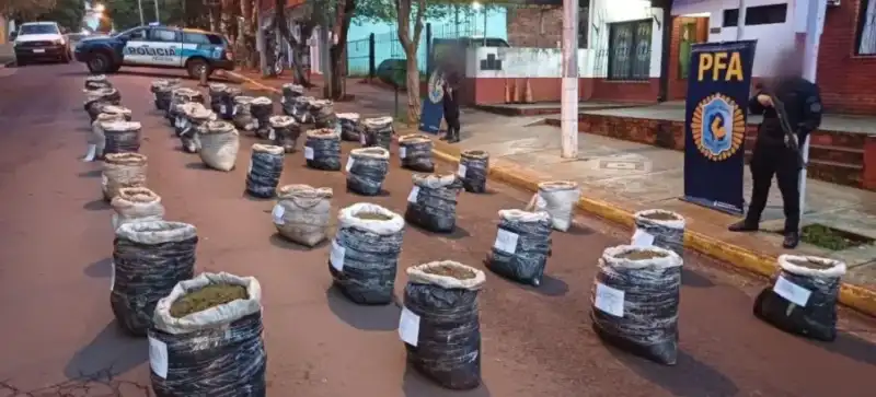 Incautan 855 kilos de marihuana en Eldorado marihuana