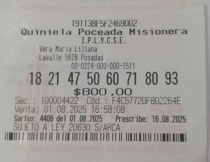 Tras conservar su ticket jugado en Posadas, un emprendedor local celebra ser el afortunado de la Poceada. 