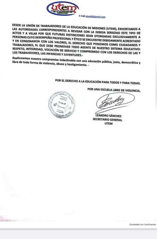 Docentes del CEP 20 cuestionan a concejal posadeño por reconocer a ex directora denunciada 4 docentes posadas CEP 20