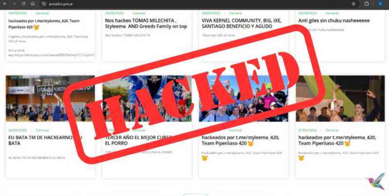 Hackearon la web de la Municipalidad de Posadas: noticias aparecieron alteradas web hackeada posadas