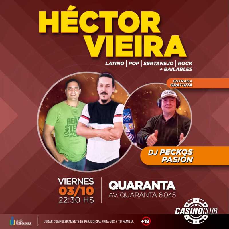 Vení a recibir el mes de octubre en el Casino Club 2 25 10 03 HECTOR VIEIRA DJ PECKOS PASION Flyer Feed - 1