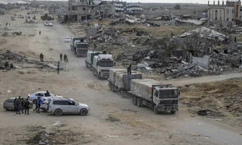 Ingreso masivo de ayuda humanitaria a Gaza tras alto al fuego 2 Operación humanitaria en Gaza: cientos de camiones cruzan la frontera