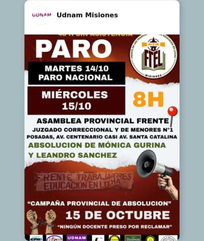 paro docente FTEL