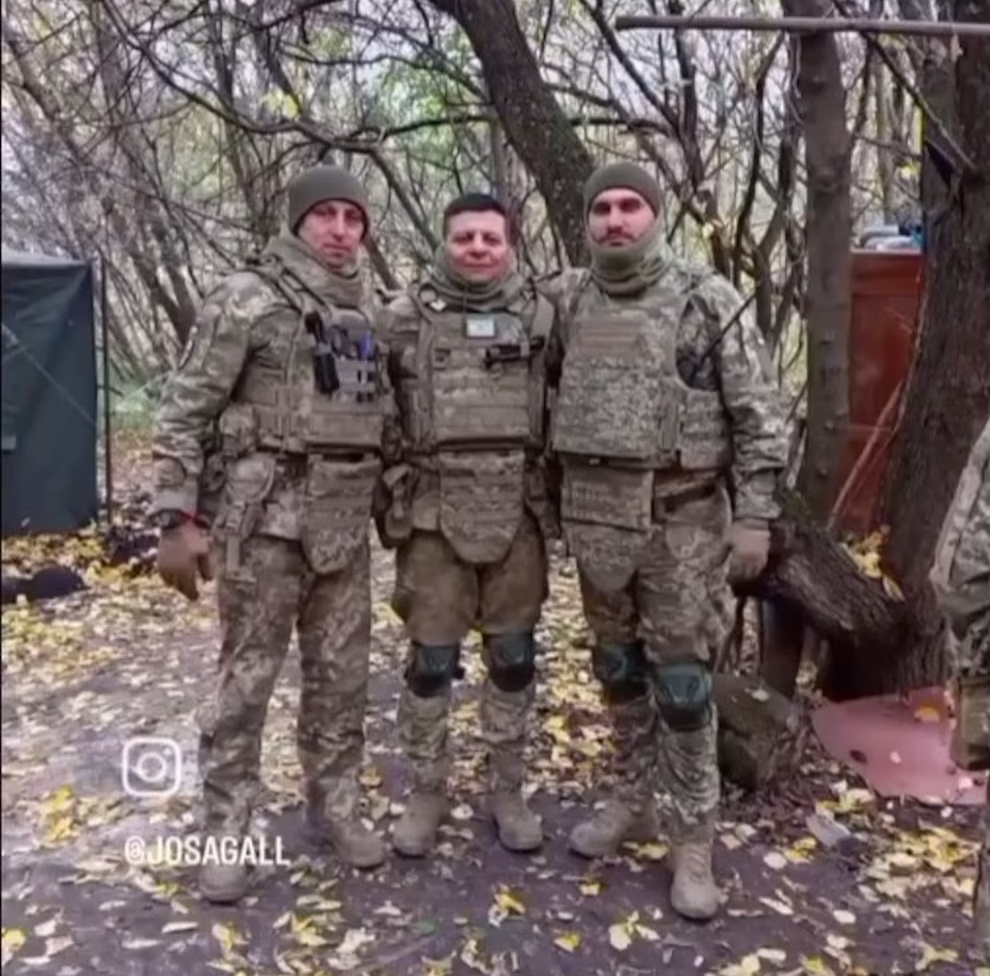 Los soldados en el frente de batalla