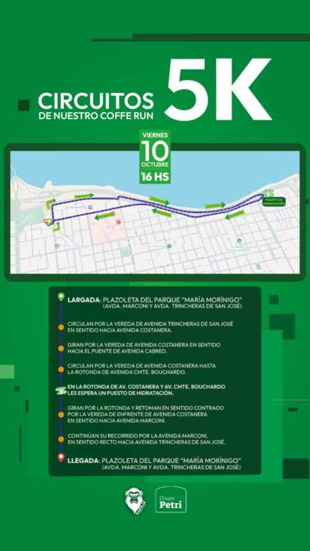 Entrená y disfrutá: todo listo para el Coffee Run Social de este viernes