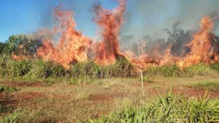 Incendio cerca de la Reserva Federal Campo San Juan