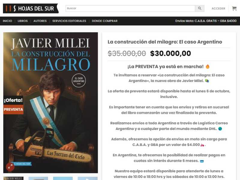 Milei presentó su libro “La Construcción del Milagro”: que pasa con la venta en Misiones 3 WhatsApp Image 2025 10 07 at 10.24.19 - 2