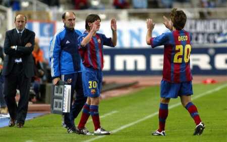 debut Messi Barcelona