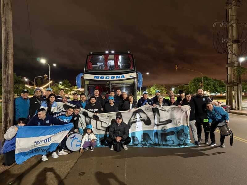 La filial de Racing en Misiones llegó al Cilindro para el partido contra el Flamengo por Libertadores Racing