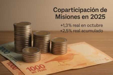 Coparticipación: Misiones creció más en el NEA en octubre, pero sigue siendo la que menos fondos recibe misiones