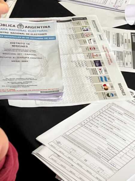 Comenzó el escrutinio definitivo de las elecciones legislativas en Misiones escrutinio boleta