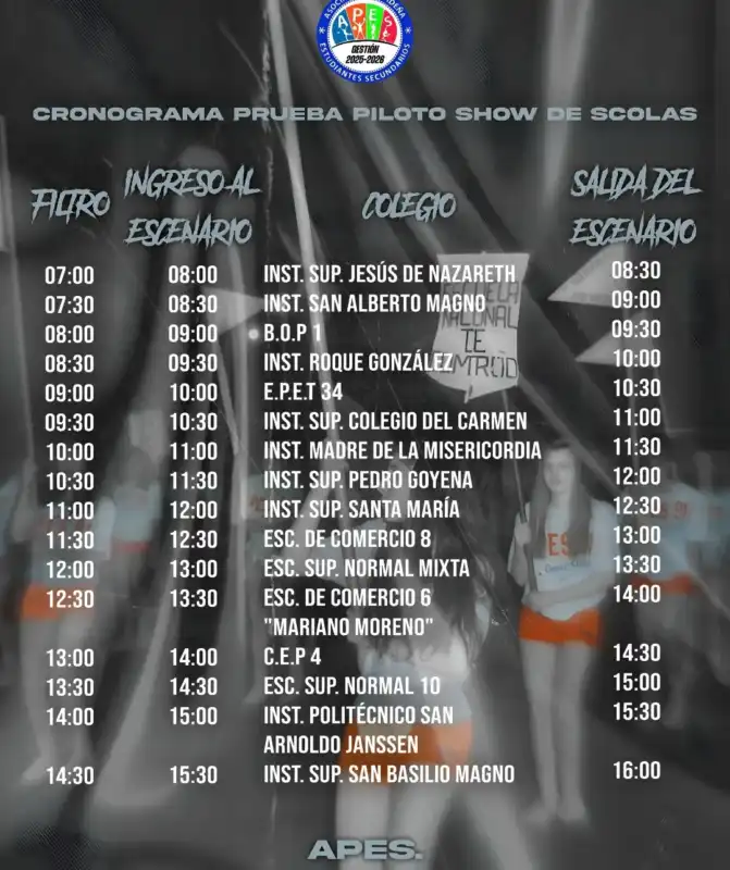 La estudiantina posadeña vive el ensayo del show de scolas: cronograma y desvíos en el tránsito 5 estudiantina cronograma 1 - 4