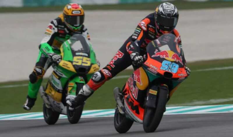 Impactante accidente entre dos pilotos en la vuelta previa del GP de Malasia de Moto3 gp malasia 1 - 2