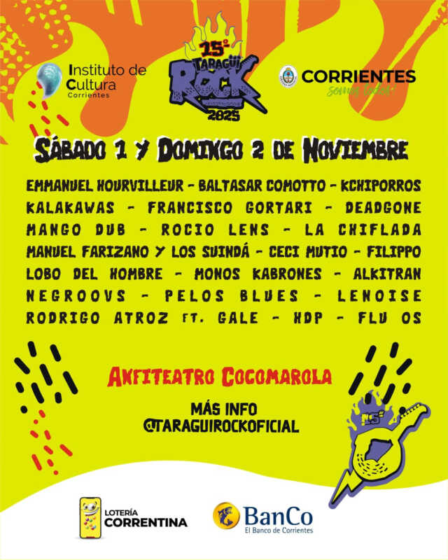 Dos noches a puro rock: el Taragüí vuelve con toda su energía al litoral 6 imagen 104034 1 - 5