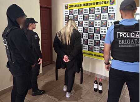 Empleada infiel robó de vinos prémium en Irigoyen y fue detenida irigoyen - 2
