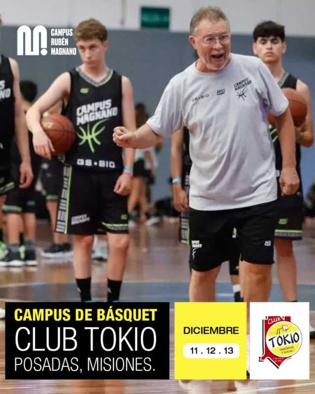 Visita de lujo: Rubén Magnano llega al Tokio para un campus por el 75° aniversario del club 10 magnano 3 - 9