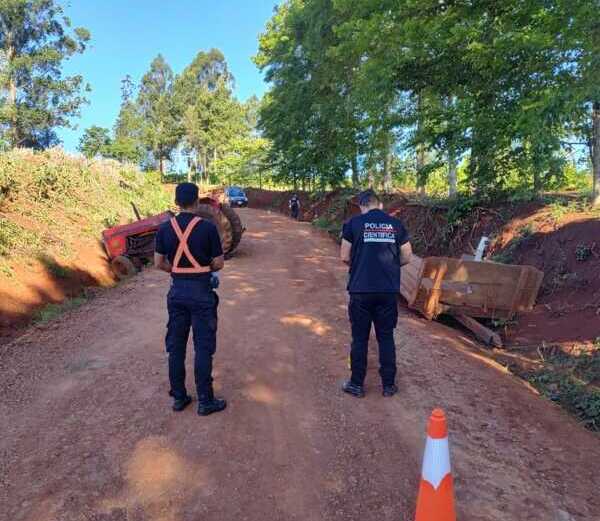 Hombre mayor falleció en un siniestro con su tractor en El Soberbio el soberbio