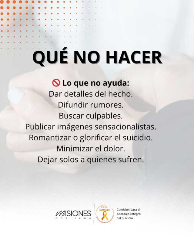 “Hablar salva vidas”: Misiones refuerza la prevención del suicidio tras dos casos recientes 4 suicidio