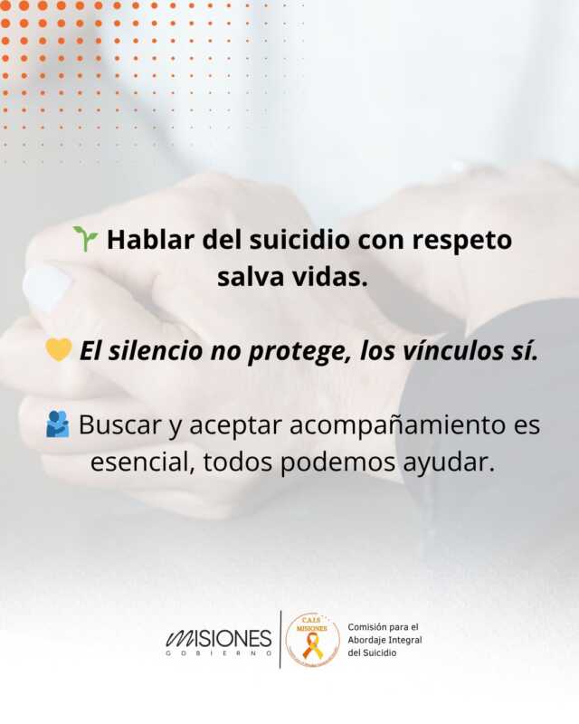 “Hablar salva vidas”: Misiones refuerza la prevención del suicidio tras dos casos recientes 5 suicidio