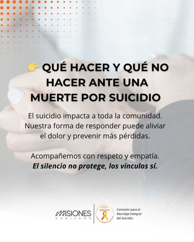 “Hablar salva vidas”: Misiones refuerza la prevención del suicidio tras dos casos recientes 2 suicidio