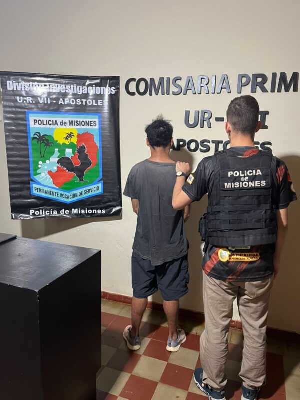 Golpeó a un empleado municipal y terminó detenido en Apóstoles apóstoles