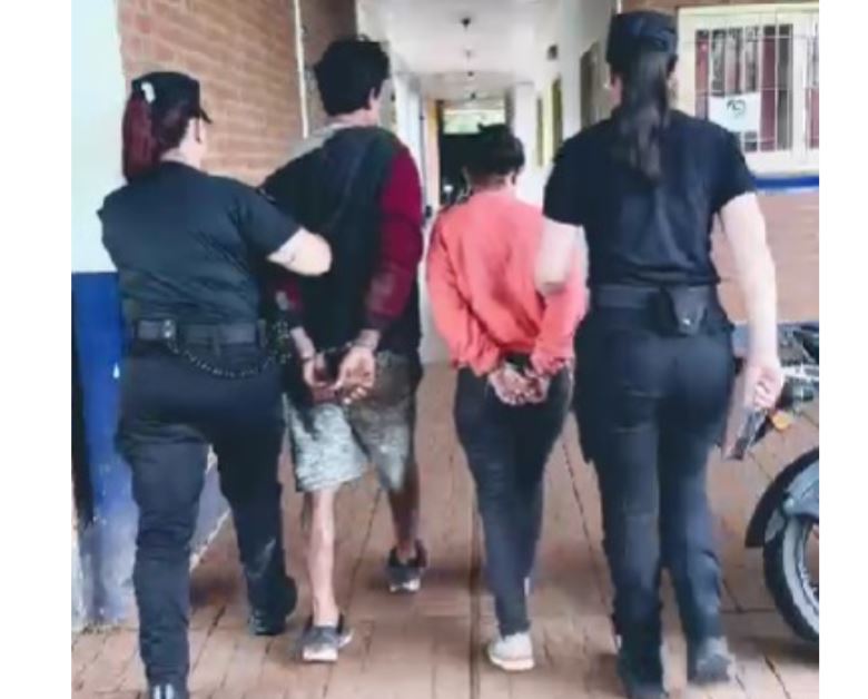 Pareja arrestada por robar una batería de camión en el barrio Ñu Porá de Posadas Posadas