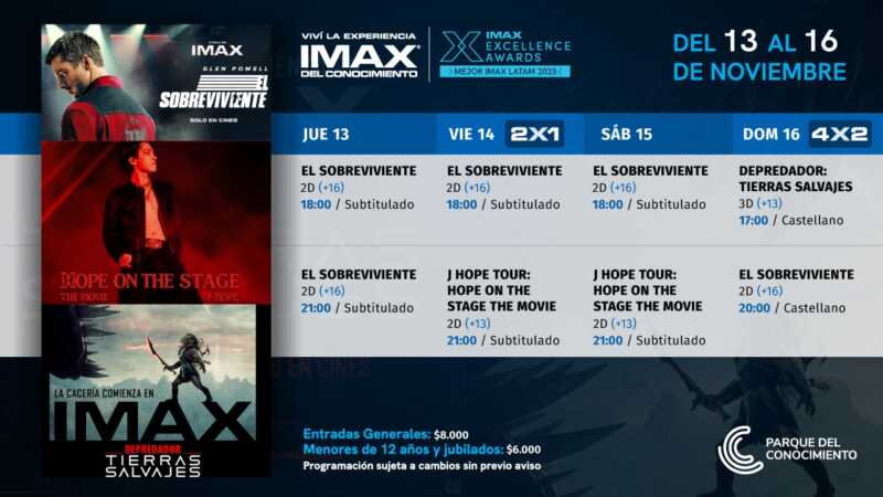 K-Pop, distopías y acción en el IMAX del Conocimiento 7 Cartelera IMAX 13 16 11 - 6
